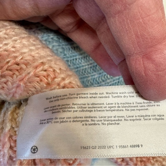 Oshkosh Baby Rainbow multi-color hoodie sweater sz12M EUC adorable! - Picture 8 of 9